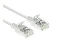 ACT Câble réseau CAT6a U/FTP LSZH - Câble LAN fin de 3,8 mm - Flexible - Sans accroc - Câble CAT 6a avec prise RJ45 - Pour une utilisation dans les centres de données - Blanc - DC6930