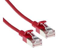 ACT Câble réseau Cat6a U/FTP LSZH LAN fin de 3,8 mm, câble flexible sans tranche CAT 6a avec fiche RJ45, pour une utilisation dans les centres de données, 1 mètre, rouge - DC7501
