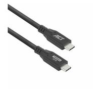 ACT - Câble USB - 24 pin USB-C (M) pour 24 pin USB-C (M) - USB 3.2 Gen 2 / DisplayPort 1.4 - 20 V - 3 A - 1 m - support 4K60Hz (4096 x 2160), prise en charge de 1920 x 1080 à 120 Hz, débit de...