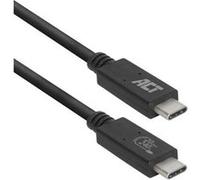 ACT - Câble USB - 24 pin USB-C (M) pour 24 pin USB-C (M) - USB4 - 48 V - 5 A - 1 m - jusqu'à 240 W de puissance - noir G