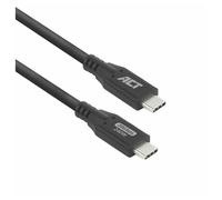 ACT - Câble USB - 24 pin USB-C (M) pour 24 pin USB-C (M) - USB4 - 48 V - 5 A - 2 m - Alimentation USB (240 W), débit de transfert de données jusqu'à 20 Gbps - noir