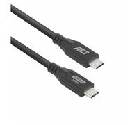 ACT - Câble USB - 24 pin USB-C (M) pour 24 pin USB-C (M) - USB4 - 48 V - 5 A - 50 cm - Alimentation USB (240 W), débit de transfert de données jusqu'à 20 Gbps - noir
