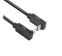 ACT Câble USB C coudé 0,5 m, PD 60 W, connecteur USB C coudé à 90 degrés, haut/bas vers le haut/bas, vitesse de données 10 Gbps, résolution vidéo 4K @ 60 Hz, câble vidéo USB type