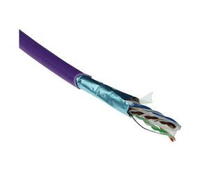 ACT Cat 6A F/UTP solid installation cable, LSZH, CPR euroclass ECA, 24AWG, violet 305 meter C6A F/UTP SOLID LSZH ECA 305M (FS6113)