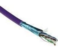 ACT Cat 6A F/UTP solid installation cable, LSZH, CPR euroclass ECA, 24AWG, violet 500 meter C6A F/UTP SOLID LSZH ECA 500M (FS6115)