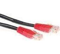 ACT CAT5E UTP cross-over patchcable black with red connectorsCâble réseau ACT CAT5E UTP cross-over patchcable black with red connectors (IB6120)
