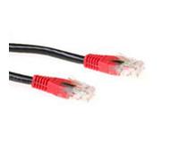 ACT CAT6 U/UTP Cross BK/RD 10 m.