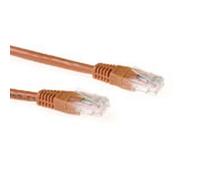ACT Cat6A U/UTP Brown 0,50 m.