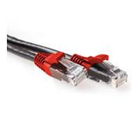 ACT CAT6A U/UTP CROSS BK/RD 1.00M.