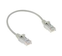 ACT DC9005 Câble réseau CAT6 U/UTP LSZH LAN fin 3,8 mm flexible sans accroc avec prise RJ45 pour utilisation dans les centres de données Gris 5 m