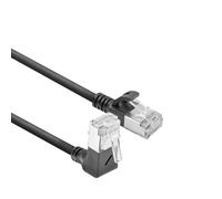 ACT DA4952 - Câble réseau CAT6A - Coudé à 90° - U/FTP LSZH - Câble LAN fin 3,6 mm - Câble Ethernet flexible avec fiche RJ45 - Pour une utilisation dans les centres de données, 0,25 m