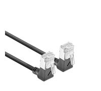 ACT DA6900 - Câble réseau CAT6A - Coudé à 90° - Câble LAN U/FTP LSZH - Slim - 3,6 mm - Câble Ethernet flexible avec fiche RJ45 - Pour une utilisation dans les centres de données, 0,5 m