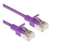 ACT DC7303 Câble réseau CAT6a U/FTP LSZH LAN fin 3,8 mm flexible sans accroc avec connecteur RJ45 pour utilisation dans les centres de données Violet 3 m