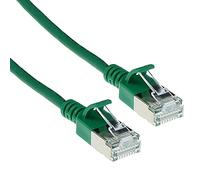 ACT DC7701 Câble patch de données LSZH-U/FTP-Cat. 6a avec connecteurs RJ45 et protection anti-torsion Vert 1 m