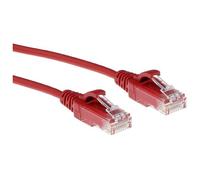 ACT DC9505 Câble réseau CAT6, U/UTP LSZH, fin, 3,8 mm, flexible, sans accroc, avec connecteur RJ45, pour une utilisation dans les centres de données, 5 m, rouge