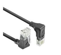 ACT DD7901 - Câble réseau CAT6A - Coudé à 90° - U/UTP LSZH - Câble LAN fin de 3,6 mm - Câble Ethernet flexible avec fiche RJ45 - Pour une utilisation dans les centres de données, 1 m, vers le haut