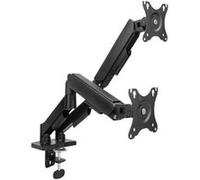 ACT Essentials - Kit de montage (2 bras articulés) - pour 2 écrans LCD / écrans LCD incurvés - ressort à gaz - métal, plastique - noir - Taille d'écran : 17"-35" - montrable sur bureau