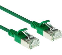 ACT Green 3 meter LSZH U/FTP CAT6A datacenter slimline patch cable snagless with RJ45 connectors (DC7703)