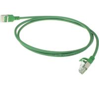 ACT Green 7 meter LSZH U/FTP CAT6A datacenter slimline patch cable snagless with RJ45 connectors (DC7707)