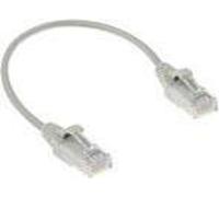 ACT Grey 0.5 meter LSZH U/UTP CAT6 datacenter slimline patch cable with RJ45 connectors CAT6 U/UTP SLIMLINE GY 0.5M (DC9000)