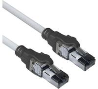 ACT Gris 3 mètres S/FTP CAT6A IDC 4PPoE / PoE++ 100W LSZH patch cable snagless with RJ45 connectors (FB4003)