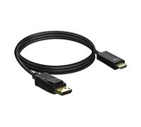 ACT - High speed - câble adaptateur - DisplayPort mâle pour HDMI mâle - 1.8 m - noir - moulé, support 4K30Hz (3840 x 2160), prise en charge de 1920 x