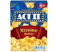 ACT II Xtreme Butter Lot de 6 sachets de maïs soufflé pour micro-ondes 78 g