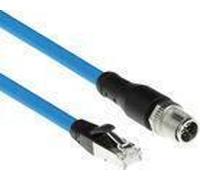 ACT Industrial 10.00 mètres Câble de capteur M12X 8 broches châssis mâle vers RJ45, câble superflex SF/UTP TPE, blindé (SC4903)
