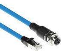ACT Industrial Câble de capteur 5.00 mètres M12X 8 broches femelle châssis vers RJ45, Superflex SF/UTP TPE cable, shielded (SC4952)