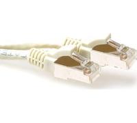 ACT Ivory 2 mètres LSZH SFTP CAT6A patch cable snagless with RJ45 connectors