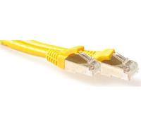 ACT Jaune 10 mètres SFTP CAT6A patch cable snagless with RJ45 connectors