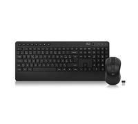 ACT Kit Clavier et Souris sans Fil - AZERTY (FR) - Souris et Clavier sans Fil pour Ordinateur et Ordinateurs Portables - Souris DPI 1600 - Fabriqués à partir de Matériaux Recycles - Compatible Mac et