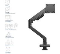 ACT - Kit de montage (bras pour moniteur) - pour Écran LCD - aluminium, plastique, acier - noir - Taille d'écran : 17"-49" Noir G
