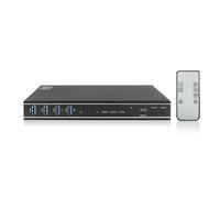 ACT KVM Switch 2 PC 2 Moniteurs, 4K@60Hz, Commutateur HDMI 4 Ports USB 3.0, HDCP 2.3, avec HDMI et Câbles USB, Télécommande, Support de Montage Bureau - AC7914