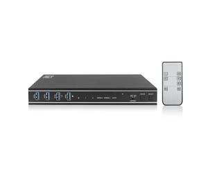 ACT KVM Switch 2 PC 2 Moniteurs, 4K@60Hz, Commutateur HDMI 4 Ports USB 3.0, HDCP 2.3, avec HDMI et Câbles USB, Télécommande, Support de Montage Bureau - AC7914
