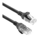 ACT Noir 5 mètres TPE U/UTP CAT6A câble de raccordement ultra-flexible anti-accrochage avec connecteurs RJ45