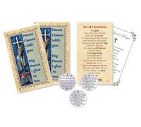 Act of Contrition Prayer Card Catholic- Act of Contrition Coin, Lord's Prayer - Laminated Double Sided Act of Contrition Holy Card - Act of Contrition Cards, Catholic Pocket Tokens Set - 7 Items