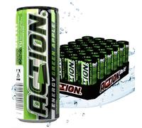 ACT!ON Action Energy Drink Green Apple Lot de 48 boissons rafraîchissantes au goût de pomme verte avec consigne 31,5 mg/100 ml