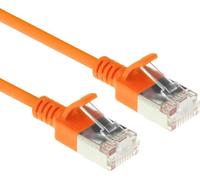 ACT Orange 0.5 mètre LSZH U/FTP CAT6A datacenter slimline patch cable snagless with RJ45 connectors (DC7100)