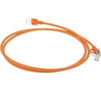 ACT Orange 1.5 meter LSZH U/FTP CAT6A datacenter slimline patch cable snagless with RJ45 connectors (DC7151)