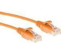 ACT Orange 3 mètres LSZH U/UTP CAT6 datacenter slimline patch cable snagless with RJ45 connectors (DC9103)