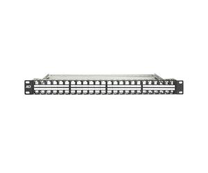 ACT Panneau de Brassage 19 Pouces 48 Ports blindé et Non blindé modulaire Keystone 19" 1U Rack Mount Haute Densité Installation CAT6/CAT6A/CAT8 - PP1031