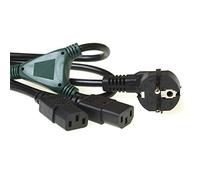ACT Powercord AK5050 Câble répartiteur avec fiche CEE7/7 2 x C13 1 m