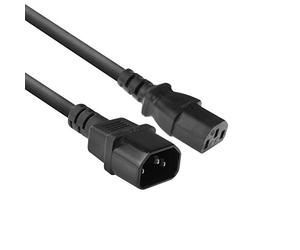 ACT Powercord C13-C14 Noir 0,90 m, Câble Alimentation, Cable Secteur