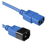 ACT Ak5108 Câble d'alimentation pour appareils à Froid 0,6 m C13 vers C14 Fiche IEC vers Femelle 3 Broches Bleu 0,6 m