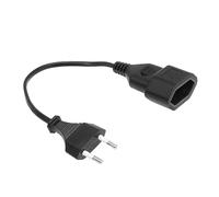 ACT Rallonge fiche Plate 0,2 m, fiche européenne, câble d'alimentation, fiche européenne vers Prise européenne - AK5246