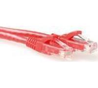 ACT Red 15 meter U/UTP CAT6 patch cable snagless with RJ45 connectors