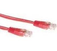 ACT Red 3 meter U/UTP CAT5E patch cable with RJ45 connectors