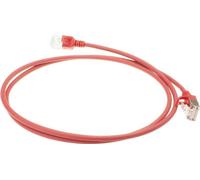 ACT Red 7 meter LSZH U/FTP CAT6A datacenter slimline patch cable snagless with RJ45 connectors (DC7507)