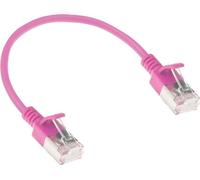 ACT Rose 0.5 mètre LSZH U/FTP CAT6A datacenter slimline patch cable snagless with RJ45 connectors (DC7400)